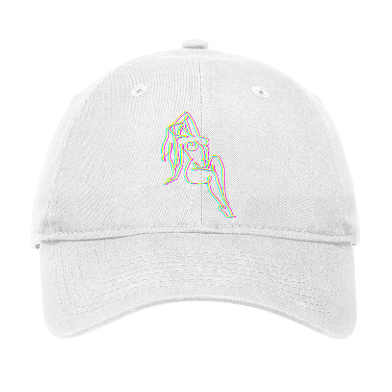 Colorful Line Work Girl Premium Adjustable Cap by JohnNichols89123 | Artistshot