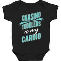 Chasing Toddlers Is My Cardio Nanny-3grps Baby Bodysuit | Artistshot