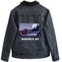 Bismarck, Nd Unisex Sherpa-lined Denim Jacket | Artistshot