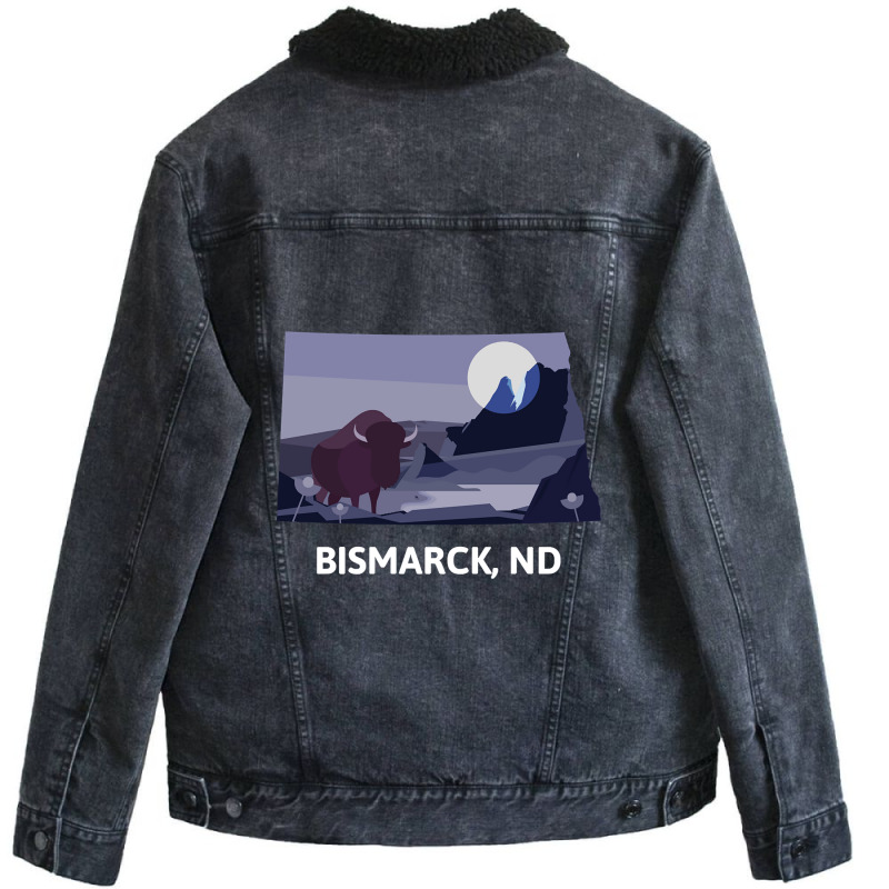 Bismarck, Nd Unisex Sherpa-lined Denim Jacket | Artistshot