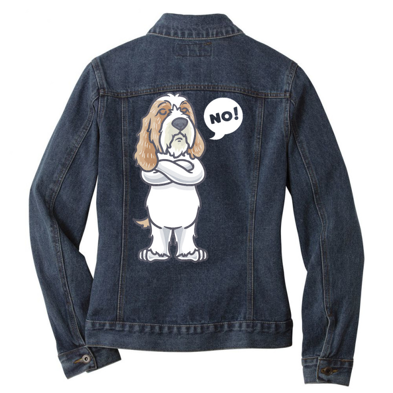 Petit Basset Griffon Venden T  Shirt Stubborn Petit Basset Griffon Ven Ladies Denim Jacket by wardnoemie381 | Artistshot