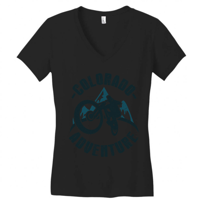 Colorado Mountain Biking. Perfect Present For Mom Girlfriend Mother Bo Women's V-Neck T-Shirt by venbytumny | Artistshot