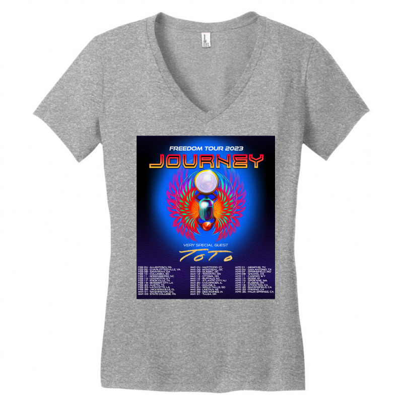 Jrny Freedom Tour 2023 With Locations Ang Dates Women's V-Neck T-Shirt by bommeheirou | Artistshot