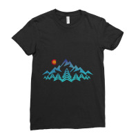 Colorado Mountain Forest Landscape Ladies Fitted T-shirt | Artistshot