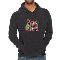 Colorful Dog With Pop Art Style Vintage Hoodie | Artistshot