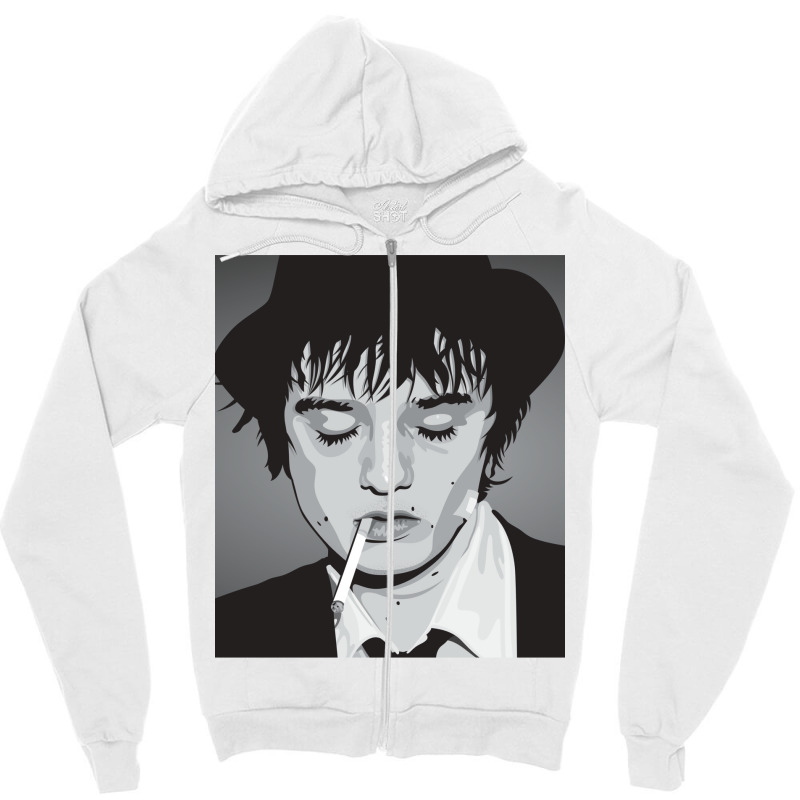 Pete Doherty Smoking Cigarette Zipper Hoodie by humekyesliet | Artistshot