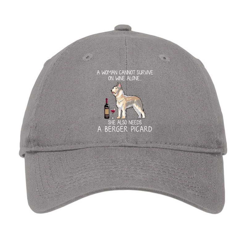 Berger Picard And Wine Funny Dog Adjustable Cap by ipaxbigi8 | Artistshot