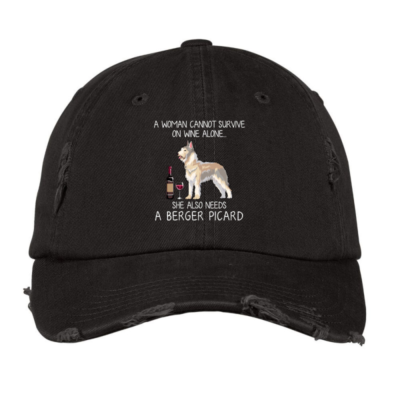 Berger Picard And Wine Funny Dog Vintage Cap by ipaxbigi8 | Artistshot