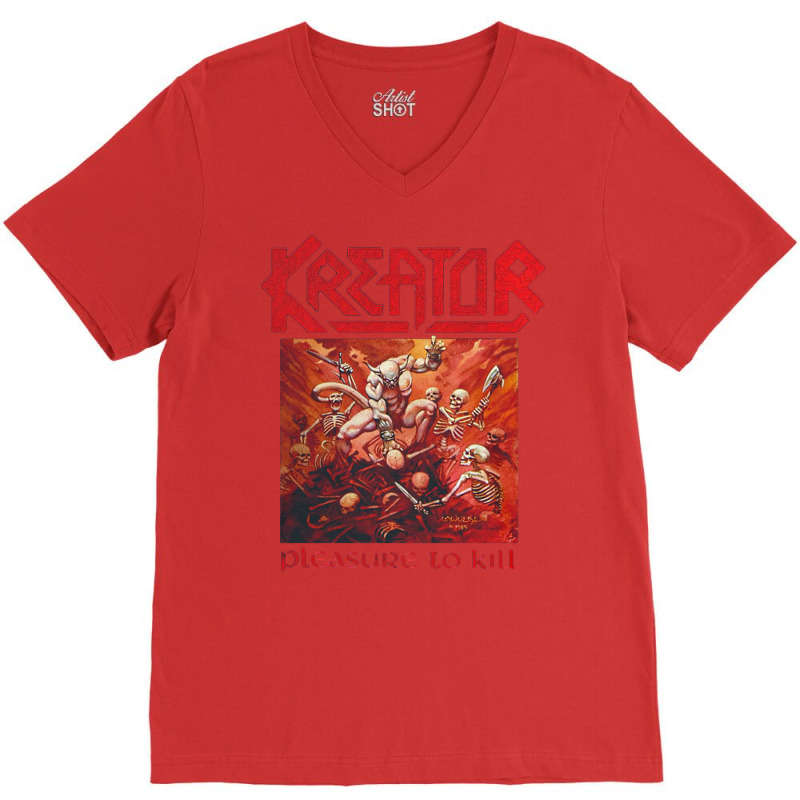 Kreator Pleasure To Kill V-Neck Tee by mauschruonan2 | Artistshot