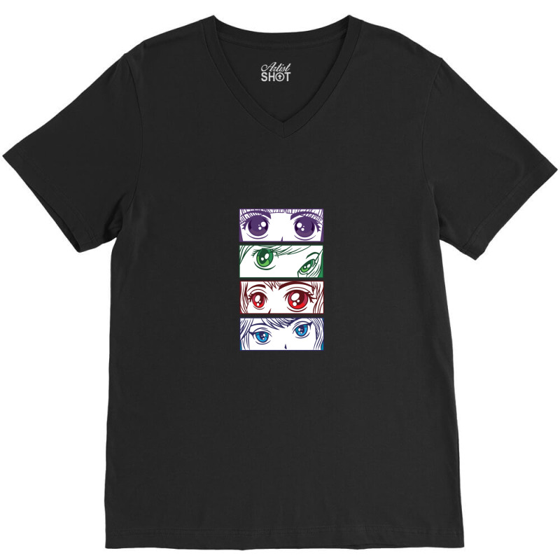 Anime Eyes V-neck Tee | Artistshot