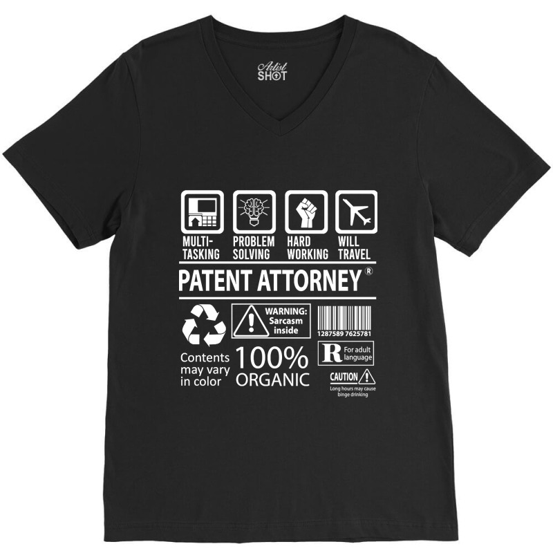 Patent Attorney T Shirt - Multitasking Certified Job Gift Item Tee V-neck Tee | Artistshot