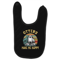 Otters Make Me Happy Baby Bibs | Artistshot