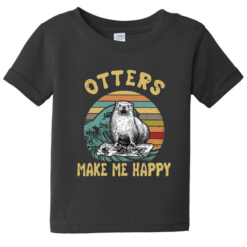 Otters Make Me Happy Baby Tee | Artistshot