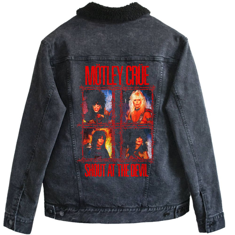 Hot Trend Mã¶tley Crã¼e Shout At The Devil Wire Unisex Sherpa-lined Denim Jacket | Artistshot