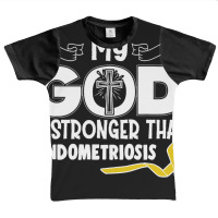 Trending Endometriosis Awareness My God Is Stronger Than - In This Fam Graphic Youth T-shirt | Artistshot