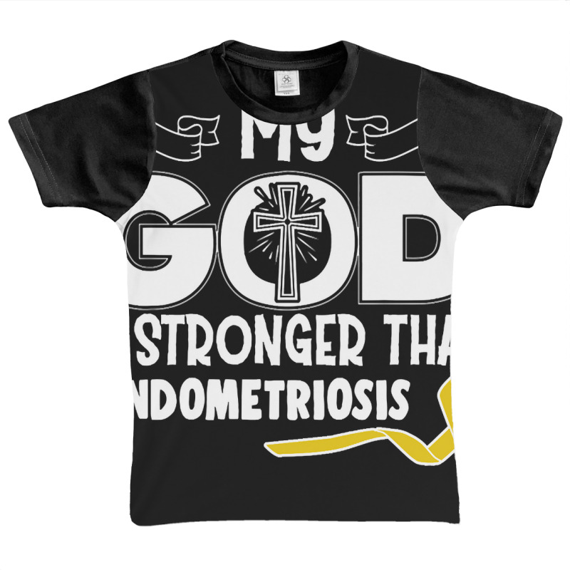 Trending Endometriosis Awareness My God Is Stronger Than - In This Fam Graphic Youth T-shirt | Artistshot