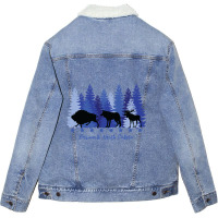 Bismark North Dakota-jnmer Unisex Sherpa-lined Denim Jacket | Artistshot