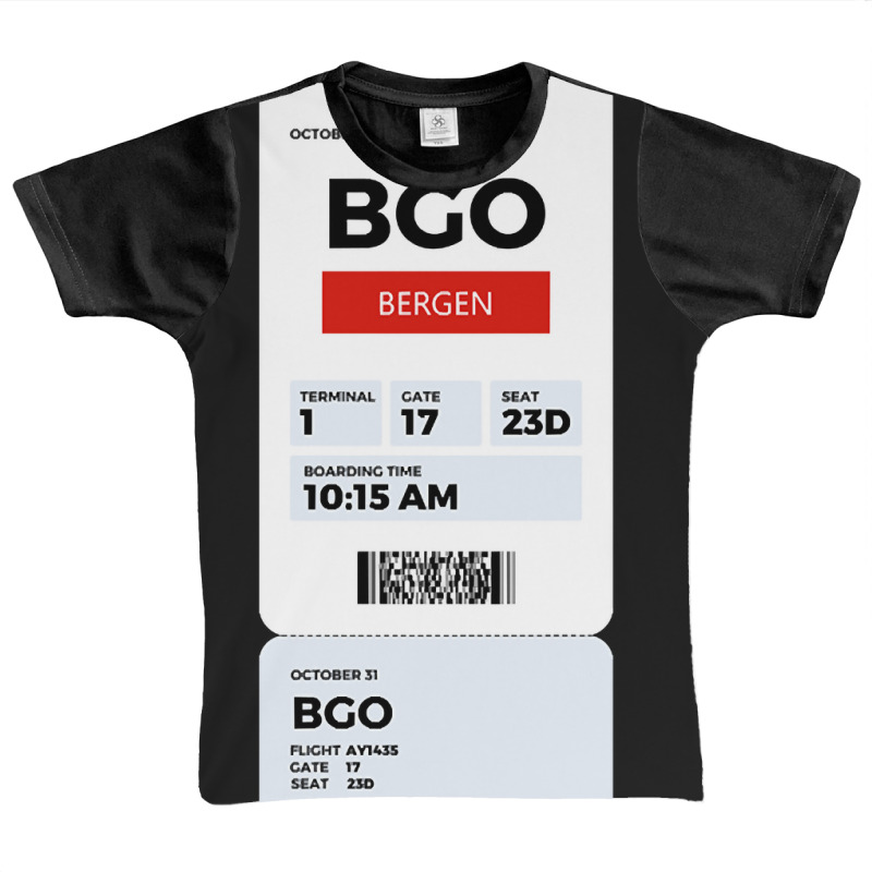 Bergen Boarding Pass Graphic Youth T-shirt | Artistshot