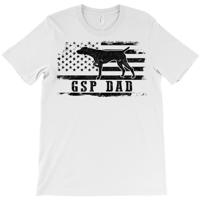 Mens Gsp Dad Usa American Flag German Shorthaired Pointer Dog T Shirt T-Shirt by ardylanda | Artistshot