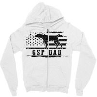 Mens Gsp Dad Usa American Flag German Shorthaired Pointer Dog T Shirt Zipper Hoodie | Artistshot