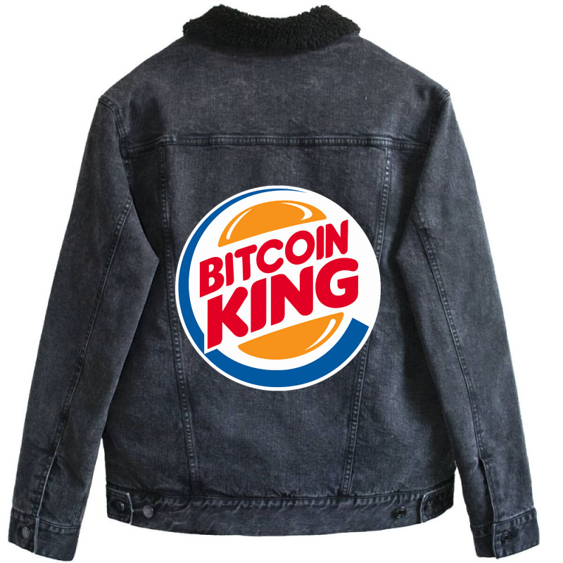 Bitcoin King Unisex Sherpa-lined Denim Jacket | Artistshot