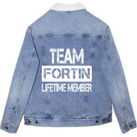 Fortin Name Team Fortin Lifetime Member Unisex Sherpa-lined Denim Jacket | Artistshot