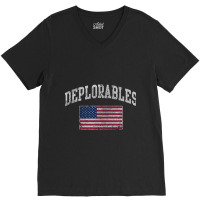 Patriotic Deplorables Flag V-neck Tee | Artistshot