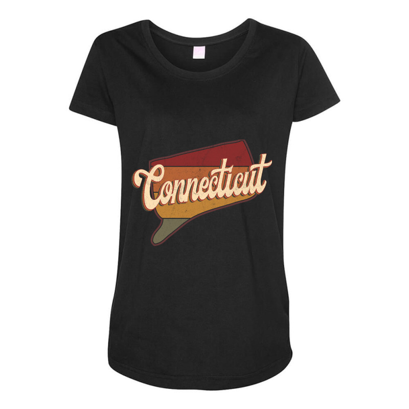 Connecticut Retro Vintate 70s 80s Design Maternity Scoop Neck T-shirt by kayakbetween30 | Artistshot