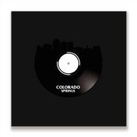 Colorado Springs Vinyl Metal Print Square | Artistshot