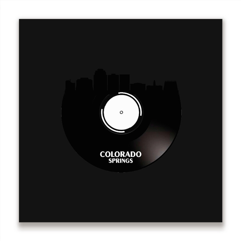 Colorado Springs Vinyl Metal Print Square | Artistshot