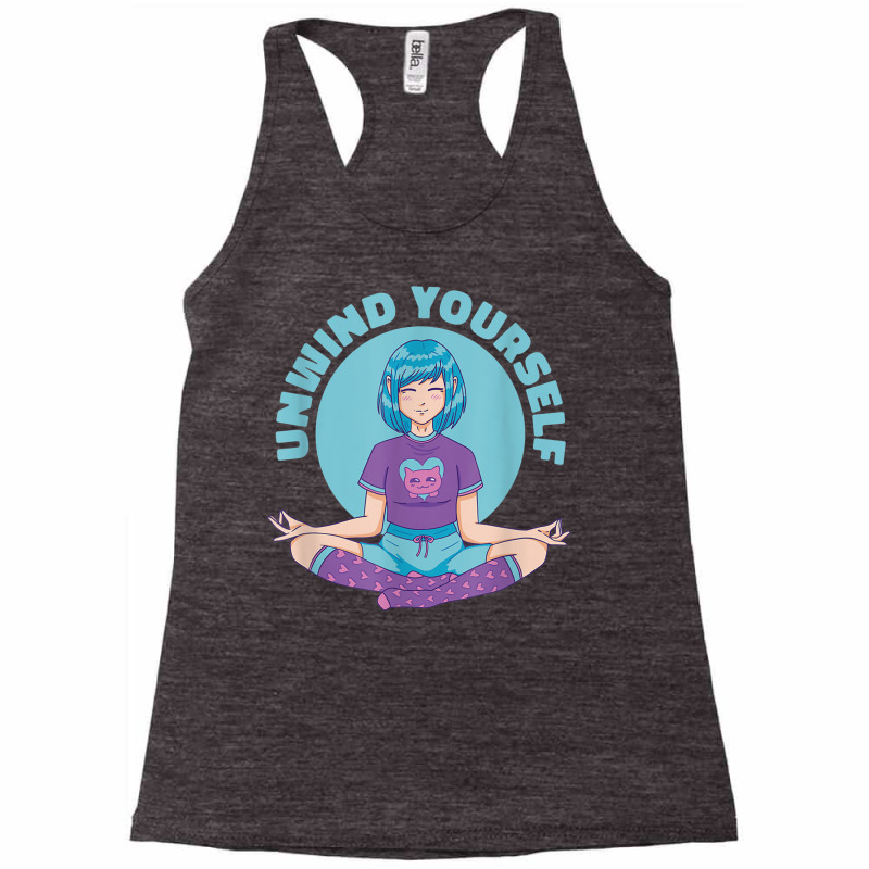 Meditation Zen Anime Girl Meditating, Unwind Yourself Yoga T Shirt Racerback Tank by kleebbi | Artistshot