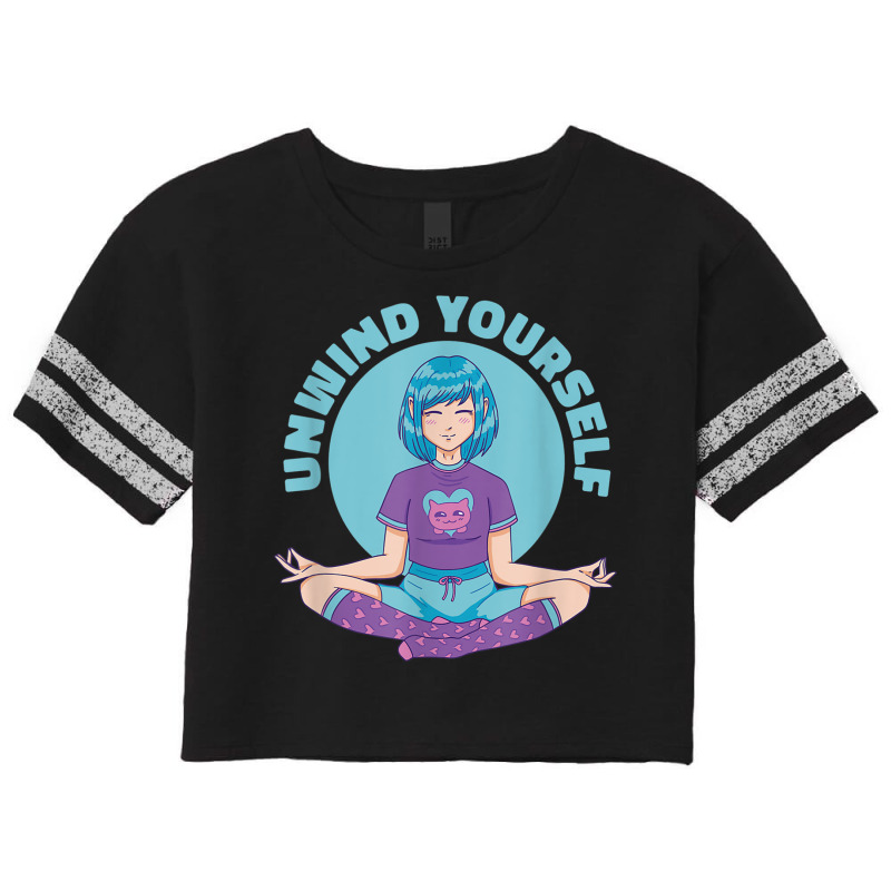 Meditation Zen Anime Girl Meditating, Unwind Yourself Yoga T Shirt Scorecard Crop Tee by kleebbi | Artistshot