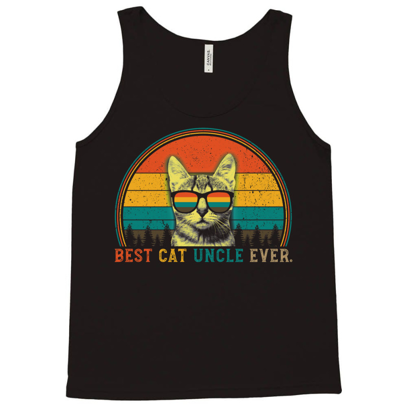 Best Cat Uncle Ever Funny Cat Daddy Father's Day Gift Tank Top | Artistshot