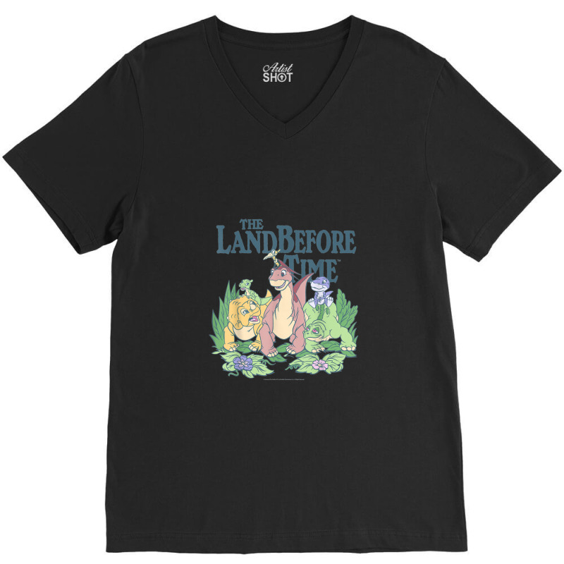 Land Before Time Pastel Dinosaur Friends V-neck Tee | Artistshot