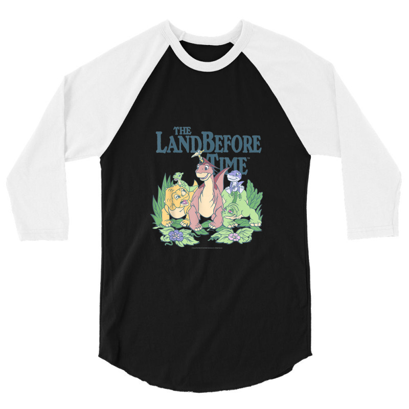 Land Before Time Pastel Dinosaur Friends 3/4 Sleeve Shirt | Artistshot