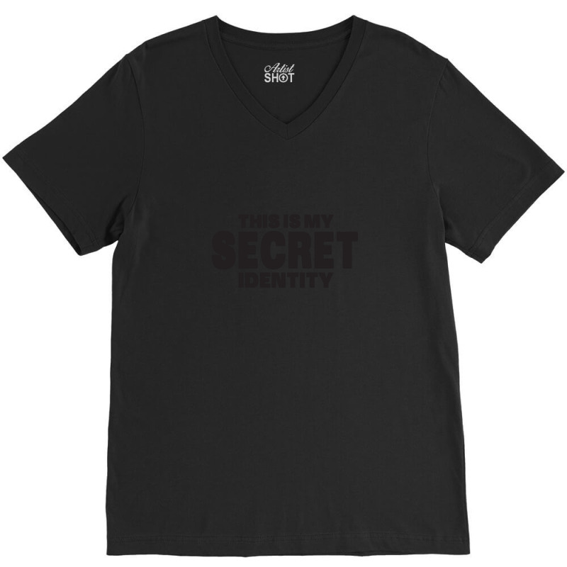 Secret Identity V-neck Tee | Artistshot