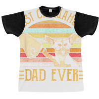 Best Chihuahua Dad Ever Retro Vintage Sunset Graphic T-shirt | Artistshot