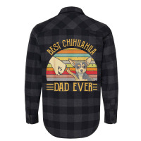 Best Chihuahua Dad Ever Retro Vintage Sunset Flannel Shirt | Artistshot