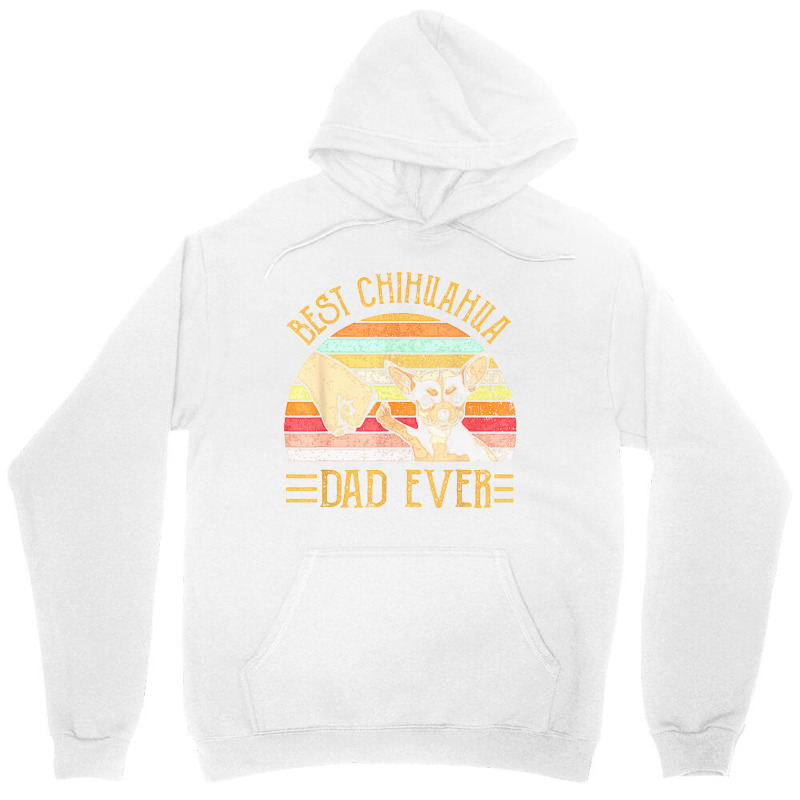 Best Chihuahua Dad Ever Retro Vintage Sunset Unisex Hoodie | Artistshot