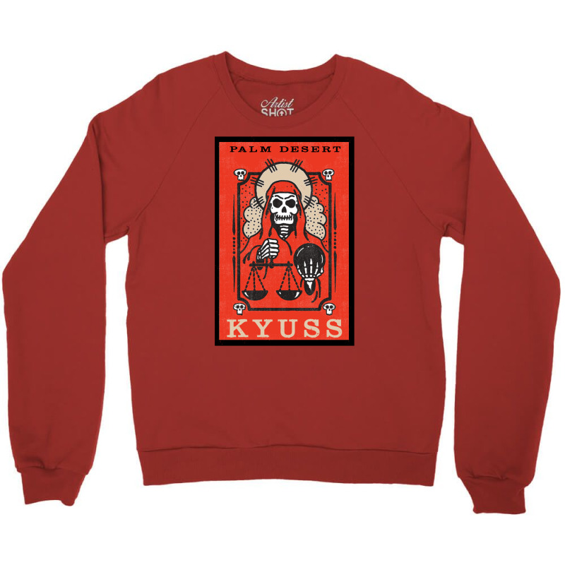 Kyuss   Vintage Print Life And Death Music Poster Crewneck Sweatshirt by mauschruonan2 | Artistshot