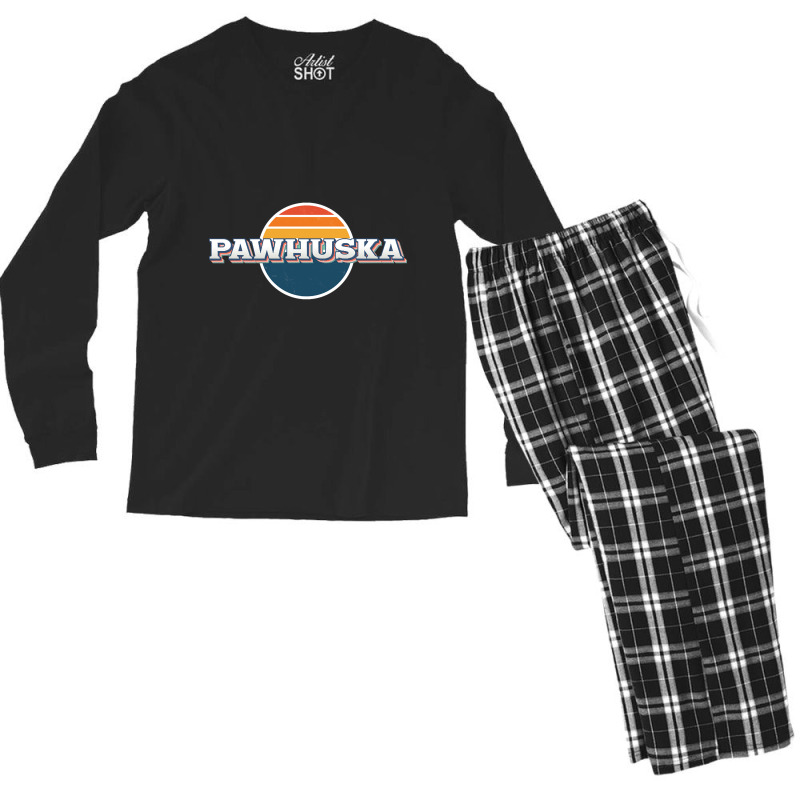 Pawhuska Horse City Men's Long Sleeve Pajama Set | Artistshot