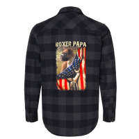 Boxer Papa American Flag Hand Pride Flannel Shirt | Artistshot