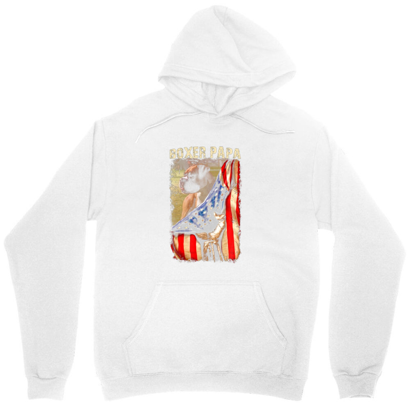 Boxer Papa American Flag Hand Pride Unisex Hoodie | Artistshot