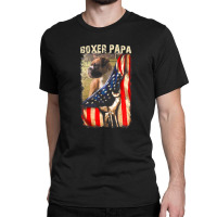 Boxer Papa American Flag Hand Pride Classic T-shirt | Artistshot