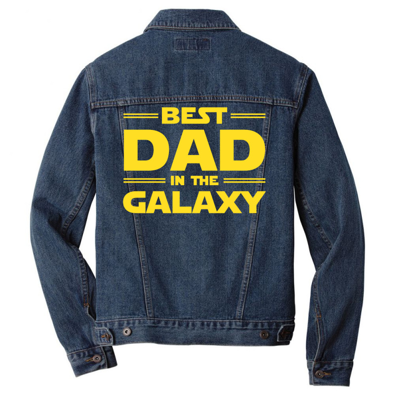 Best Dad In The Galaxy Men Denim Jacket | Artistshot