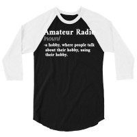 Amateur Ham Radio Definition Cb Radio Geek Cw Operator Shirt 3/4 Sleeve Shirt | Artistshot