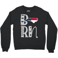 Born North Carolina In Art Block Letters Crewneck Sweatshirt | Artistshot