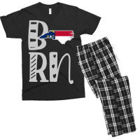 Born North Carolina In Art Block Letters Men's T-shirt Pajama Set | Artistshot