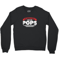 Dad And Pops My Favorite People Calls Me Pops Grandpa Crewneck Sweatshirt | Artistshot