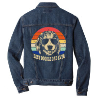 Best Doodle Dad Ever Vintage Retro Men Denim Jacket | Artistshot